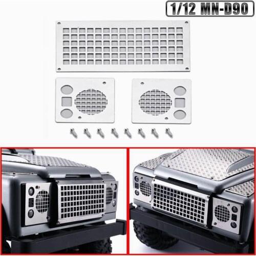 MJRC 1/12 MN-D90 Defender modified parts car Metal front grille air intake Toy car parts