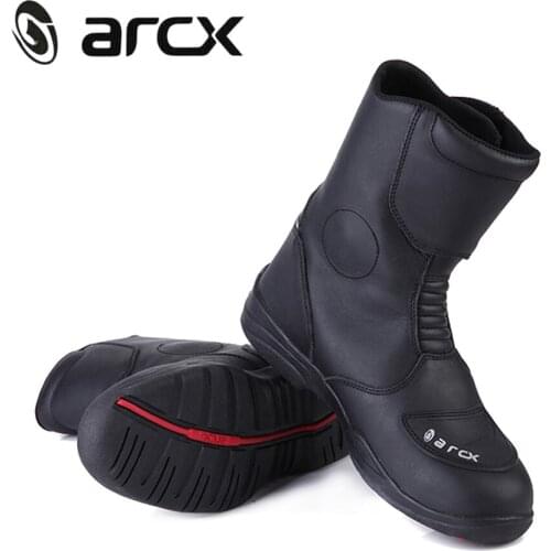 ARCX Motorbike Riding Waterproof Boot Protection Leather Biker Shoes Motorcyclist Shoe Racer Racing Cycling Touring Men Boots