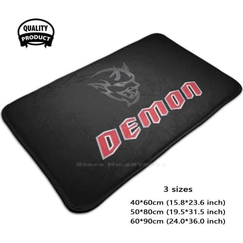 Soft House Family Anti-Slip Mat Rug Carpet Horse Power Demon Race Drag Race Power Turbo Car Charger Challenger Ram Viper