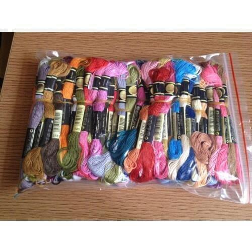 8TH JCS Free shipment Similar DMC threads 447 Pieces Embroidery Cross Stitch Floss Thread 6 Strand YOUR COLOR