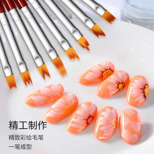 Nail Art Crystal Pens Sequin Bar Nail Brush Set Acrylic Nail Art UV Gel Carving Brush Glitter Pen Beauty Manicure Brush Pen