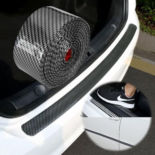 1 PCS Universal Car Door Sill Anti kick Stickers Scuff Anti Scratch Carbon Fiber Auto Door Sticker Car Accessories