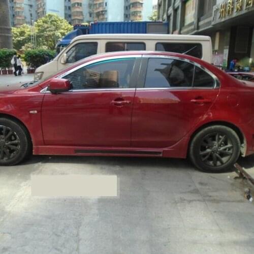 Stainless steel car window trims for mitsubishi lancer 2007 2008 2009 2010 2011 2012 2013 2014 2015 2016 2017