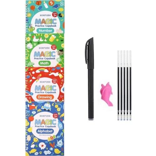New Magic Practice Book Set Reused Handwriting Copybook Workbook Set For Kid Calligraphic Letter Writing For School
