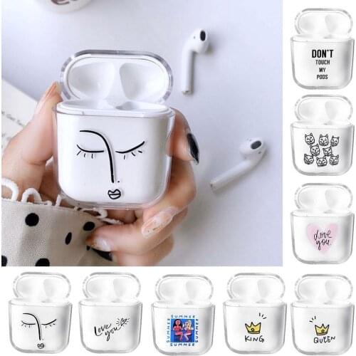 New Creative Stylish Cartoon Design Clear Wireless Bluetooth Earphone Cover Shock Proof Protective Case For Airpods