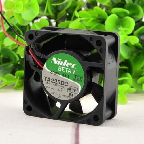 Original genuine FOR NIDECT TA 225 DC E 34390-16 6025 12V 0.22A2 wire cooling fan