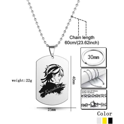 Japanese Anime Tokyo Revengers Glass Necklace Red Copper Gold Color Pendant Chain Necklaces Cosplay Jewelry 2021