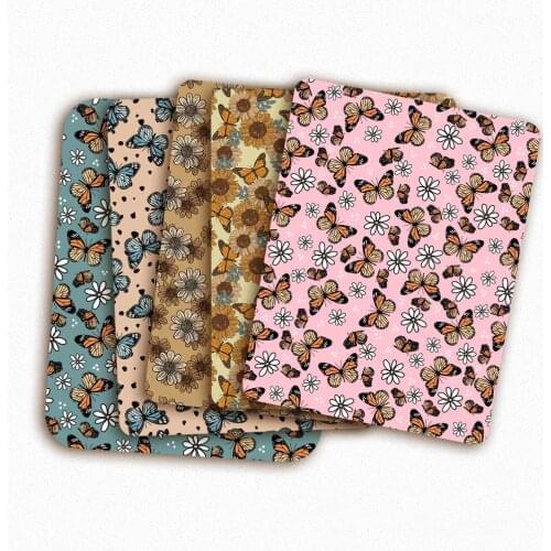 Cartoon Butterfly flowers Patchwork Polyester Cotton Fabric Sewing Quilting Fabrics Needlework Material DIY Cloth,1Yc14205