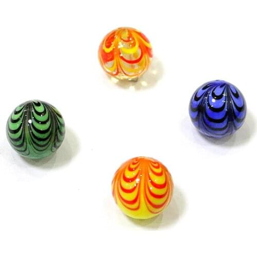 4pcs 16MM Colorful Different Style Murano Glass Marbles Ball Charms Ornaments Parent- Child Beads Game Pinball Pat Toys For Kids