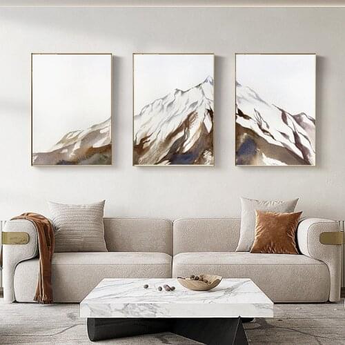 Nordic Decoration Abstract Mountain Picture Natural Landscape Canvas Painting Wall Art Poster and Print Home Decor Living Room