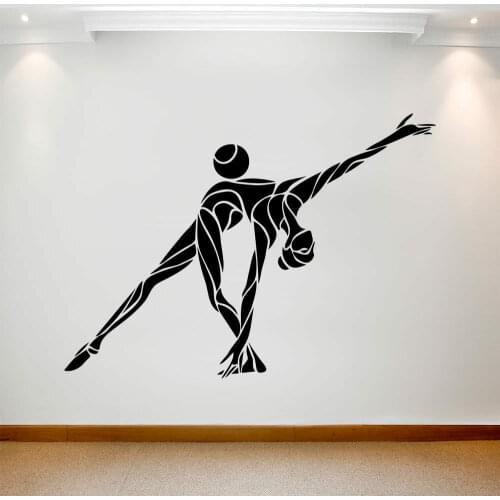 Sport Wall Decal Waterproof Gymnastics Girl Ball Sports Vinyl Large Wall Sticker Home Decor Exercise Room School Playground Z127