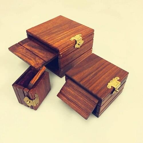 Super Locked Boxes - Professional (ROSEWOOD EDITION) Stage Magic Tricks,Illusions,Fun,Magia Props,Vanishing