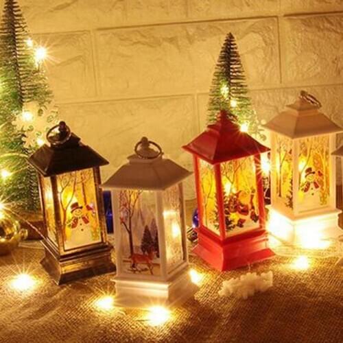Hot Christmas Santa Snowman Elk LED Lamp Night Light Desktop Xmas Tree Hanging Decor