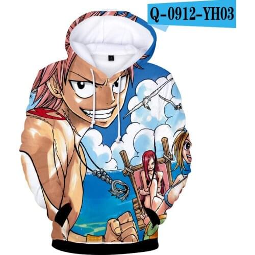 3D Print Anime Fairy Tail Cosplay 3D Hoodies Sweatshirts boy/girl Casual Fairy Tail Mens hoodies and sweatshirt