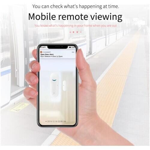 Tuya Smart WIFI Door Window Sensor Open / Closed Detector Wireless Alarm Home Security Compatible Alexa Google Home