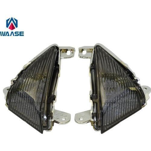 Waase For Kawasaki ZX14 ZX14R ZZR1400 ZX-14R 2006 2007 2008 2009 2010 2011 2012-2016 E-Mark Front Turn Signals Blinker LED Light