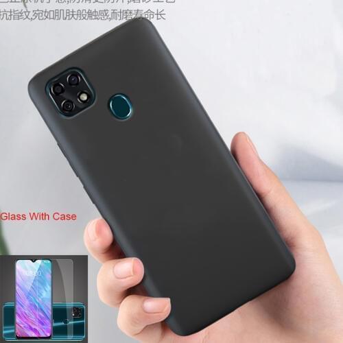1Pcs Tempered Glass +Soft Silicone Back Case For ZTE Blade 20 Smart 2019 Bumper Fitted Phone Cases For ZTE Blade 20 Smart V1050