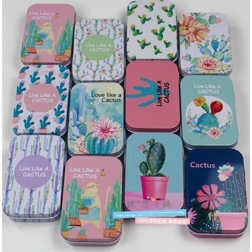1Pc 9.4*5.8*2cm Colorful mini tin Metal box Sealed jar packing boxes jewelry candy box small storage cans Coin earrings box 173