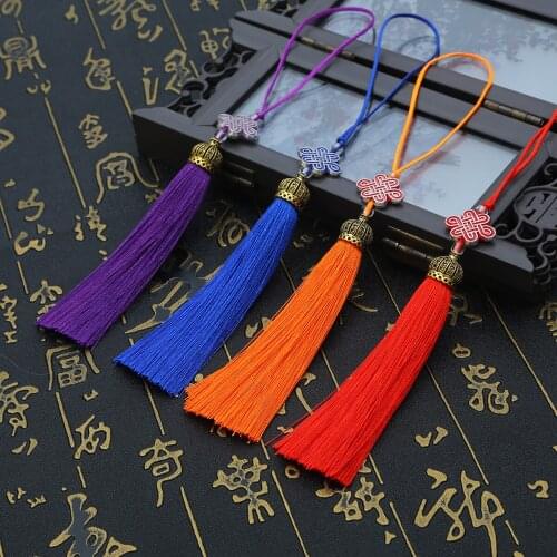 18cm 1pc Chinese Knot Tassel Multicolor Tassel Fabric Knot Strings For DIY Handmade Jewerly Findings Women Pandent Accories
