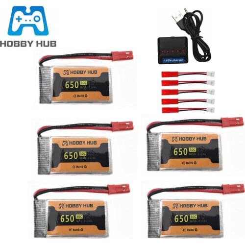 3.7v 650mAh 30c lipo battery + charger for FY550 HJ818 HJ819 RC drone spare Parts 3.7V 650mAh lithium battery 852540 JST Plug