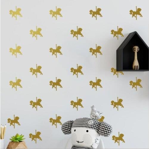 36pcs/set Nordic Style Carousel Wall Decal Stickers for Kids Rooms Baby Bedroom Wall Decor Creative DIY Art Poster B506