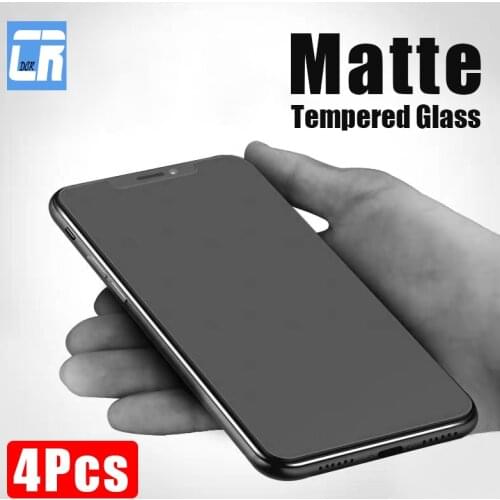 4Pcs No Fingerprint Matte Screen Protector For iPhone 11 Pro XR XS MAX 12 mini Frosted Protective For iPhone 12 13 Pro Max Glass