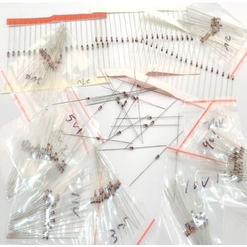 600pcs NEW 1/2w 0.5w 20pcs Each Value 2v ~ 39v Zener Diode 30 Value Assorted Kit