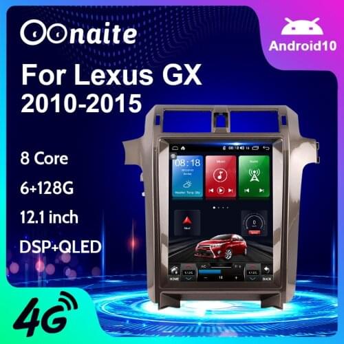 15 inch For Lexus GX 2010 2011-2015 GPS Navigation Video Audio Player 128G Android Tesla Vertical Screen Car Multimedia