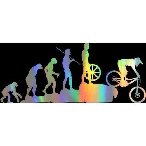 Car Sticker22.8*9.5Interesting Mountain Bike Downhill 3D Sticker On Car Funny Reflective Stickers Decals JDM Car Styling