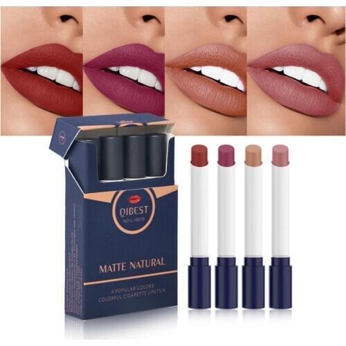 4Colors/Sst Velvet Matte Cigarette Lipstick Makeup Long Lasting lipstick set Make up Nude lipstick Maquiagem Batom TSLM1