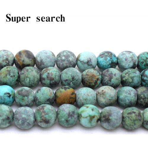 Bracelet beads Dull Polish Matte African Turquoises Howlite Stone Beads for Jewelry Making 4-10mm Natural Stone Round Beads