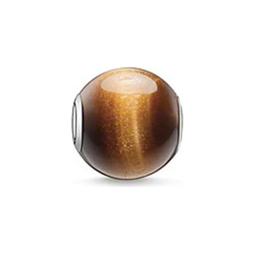 925 Sterling Silver Tigers-eye Stone Beads, Thomas Style DIY Karma Beads Ts Jewelry Making Fit Bracelet Necklaces for Women Men