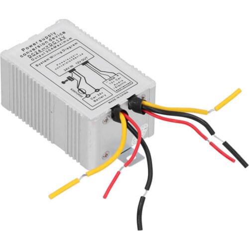 Automatic Transmission Parts araba aksesuar DC24V to 12V Power Voltage Converter 5A 60W Silver for Automotive Marine Solar