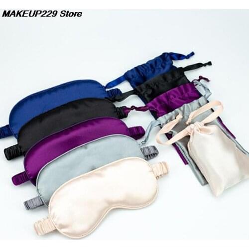 Double-Side Shading EyeShade Sleeping Eye Mask Cover Eyepatch Blindfolds Eyeshade Health Sleep Shield Light 100% Pure Silk