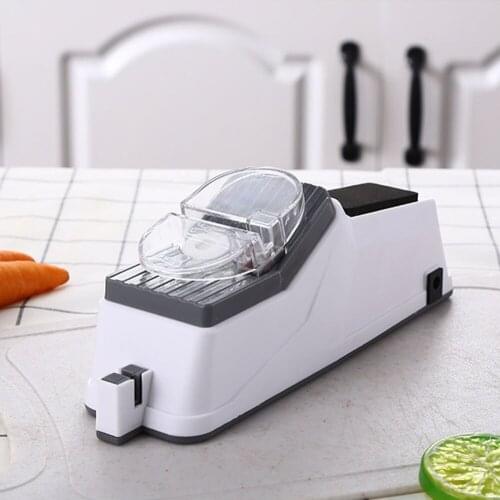 Electric USB Knife Scissor Sharpener White Medium Fine Grindstone Stone Whetstones None Water Grinding Hand Tools Adjustable