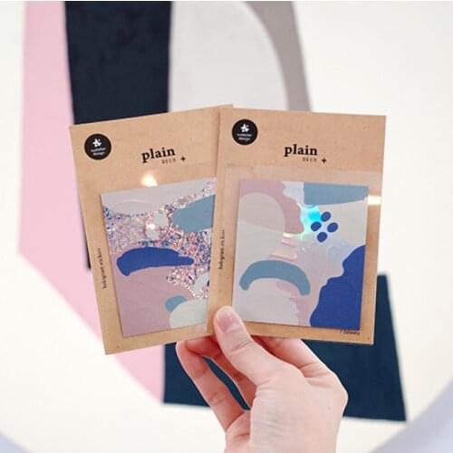 2sheets/Bag Korea Suatelier Scrapbooking Label Shine Hologram Book Sticker Sticky Notes Stationery DIY Craft Decoration Supplies