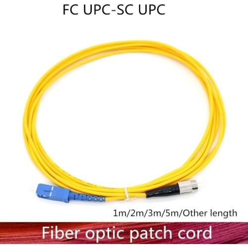 FC/UPC TO SC/UPC Fiber Optic Patch Cord Cable LC-LC 1m/3m/5m/10m/20m/30m Jumper Single Mode Simplex Fiber Optic Patch Cord