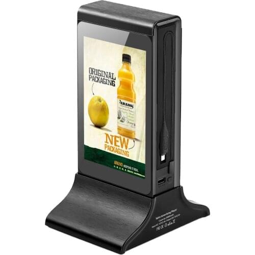 FYD-835S 7 inch Tabletop Advertising Player Restaurant WiFi LCD Screen Menu Power Bank with Android System