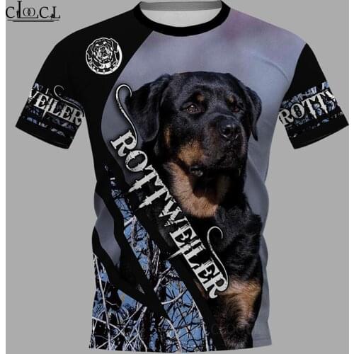HX Newest Popular Rottweiler Dog Blue T Shirt 3D Print Fashion Harajuku Streetwear Pullover Tops Oversized Clothes Drop Shipping