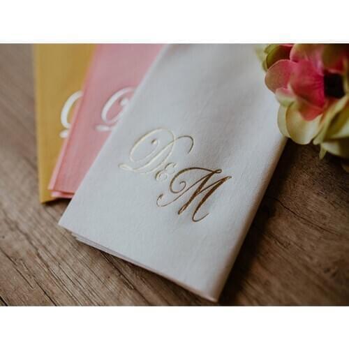 Customized Wedding dinner napkins Servietten mit Namen Personalized birthday party Baby shower Bedruckte Servietten Napkins
