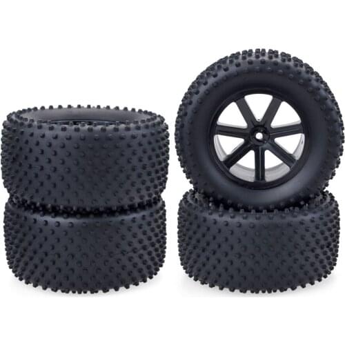 4pcs 1:10 110mm RC Short Course/Monster Truck Wheels with Tyres for Redcat HSP HPI Traxxas Losi VRX LRP RC Cars