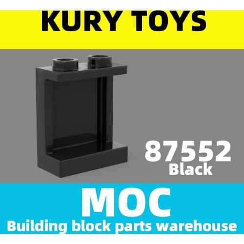 Kury Toys DIY MOC For 87552 100pcs Building block parts For Panel 1 x 2 x 2 with Side Supports - Hollow Studs