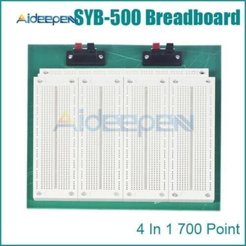 SYB-500 4 In 1 Breadboard 700 Position Point Tiepoint PCB Solderless Bread Board Breadboard