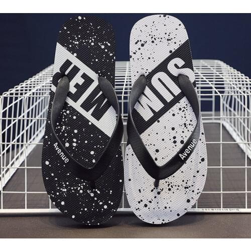 Character drag male waterproof anti-slip anti-odor slippers weare soft leather thick home seaside soft-bottomed clip breathable