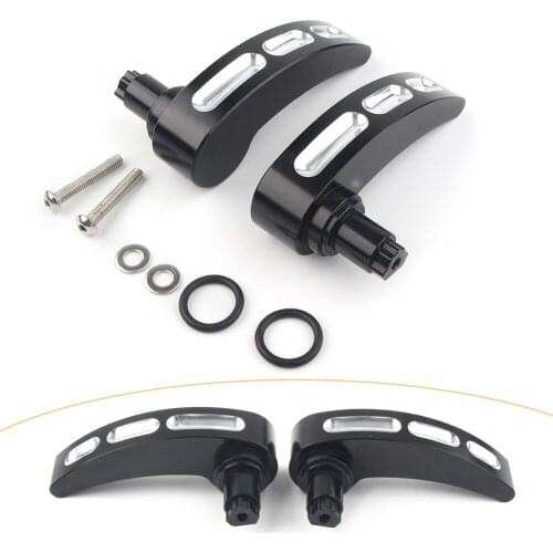 Motorcycle Edge Cut Saddlebag Lid Lifter Latch Levers For Harley Touring Electra Road Street Tri Glide 2014 2015 2016 2017 Black
