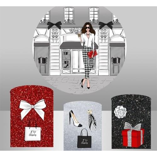 I love shipping Fashion Office Woman Circle Backdrop Round Background Birthday Decoration Column/Cylinder Covers YY-538