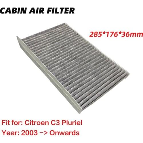 Cabin Air Filter for Citroen C3 Pluriel (2003-Onwards) Activated High Carbon Pollen Air Filters OE Exact Fit Filter 1pc