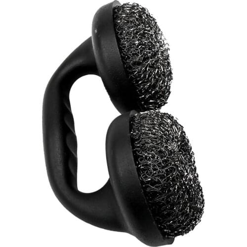 Kitchen Stainless Steel Wire Ball With Double-Handle Brush For Dish Bowl Pan Clean Metal Scrubber Ball Household Clean Tool