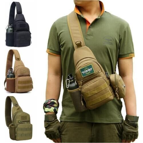 Tactical Shoulder Bag Men Military Sling Molle Backpack Army Outdoor Hiking Camping Hunting Travel Camo Crossbody Bag