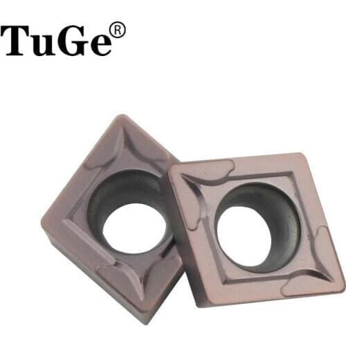 TuGe Lathe Internal Turning Tools Carbide Inserts CCMT120404 MV CCMT09T304 CCMT060204 Turning Inserts Blade for material